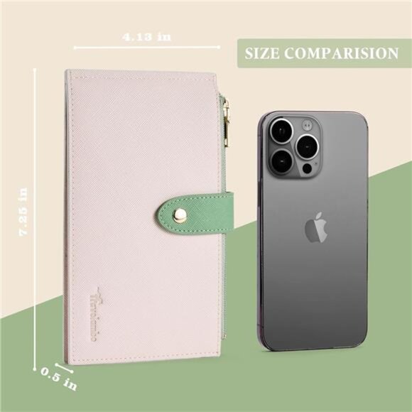 RFID Wallet Women Bifold Multi Card Wallet Case with Zipper Pocke - Picture 4 of 7